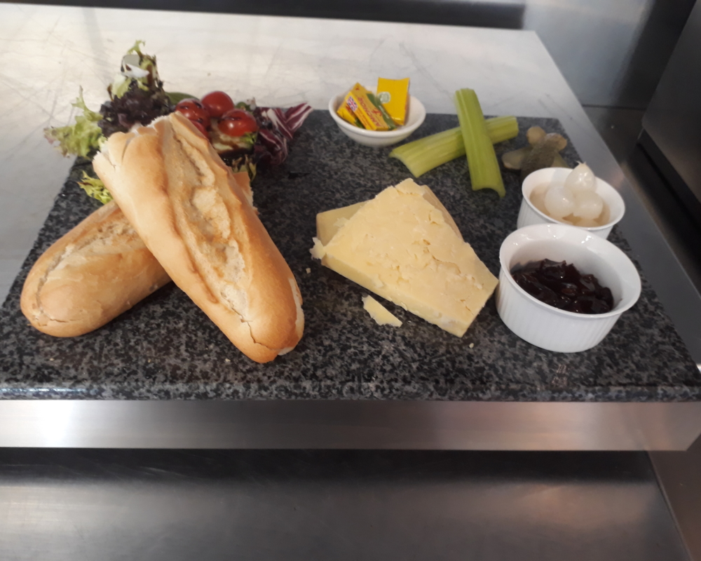 Cheese platter at The Old Coppers Malthouse Restaurant